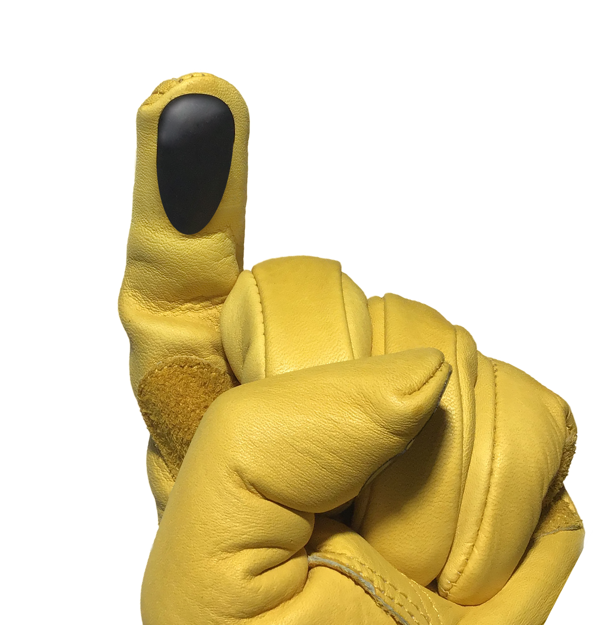 GloveTacts on leather work glove
